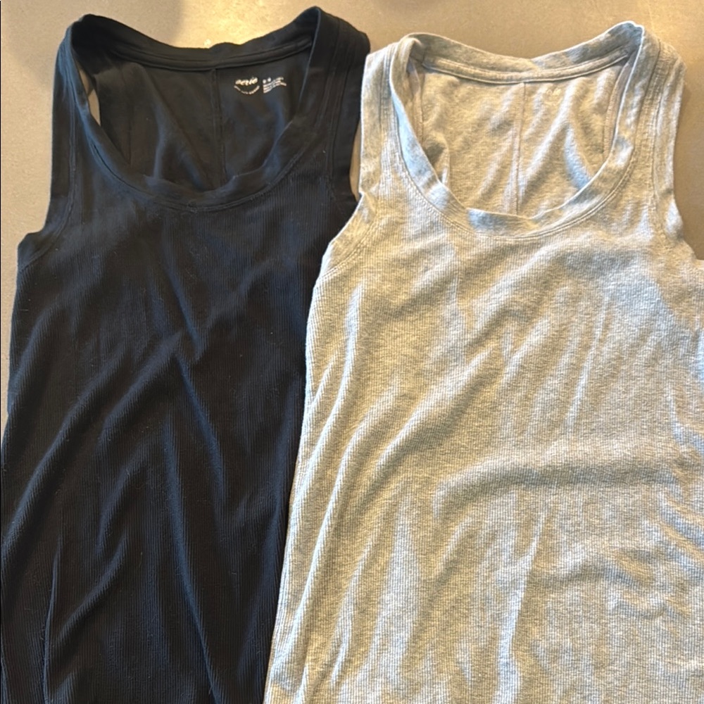 Aerie Black and Gray Tank Tops